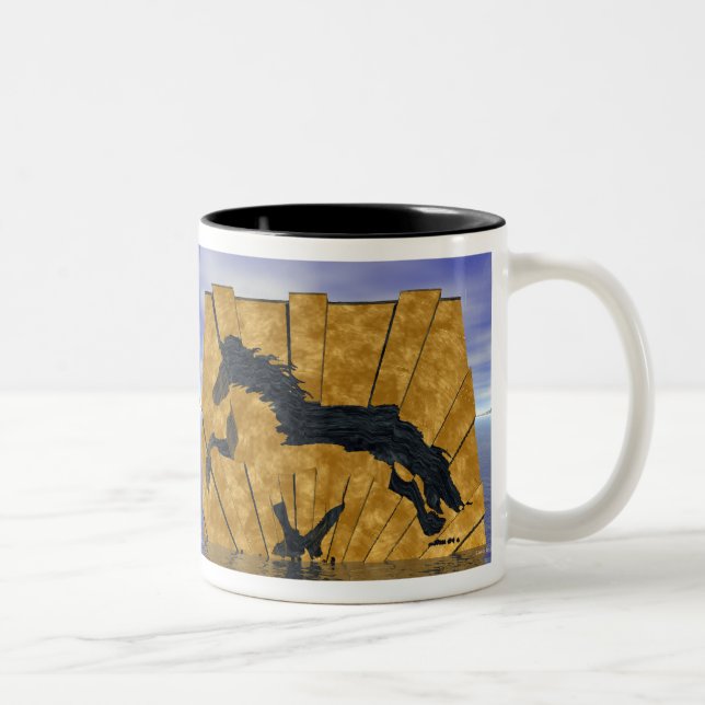 The Golden Tolt Icelandic Horse Two-Tone Coffee Mug (Right)