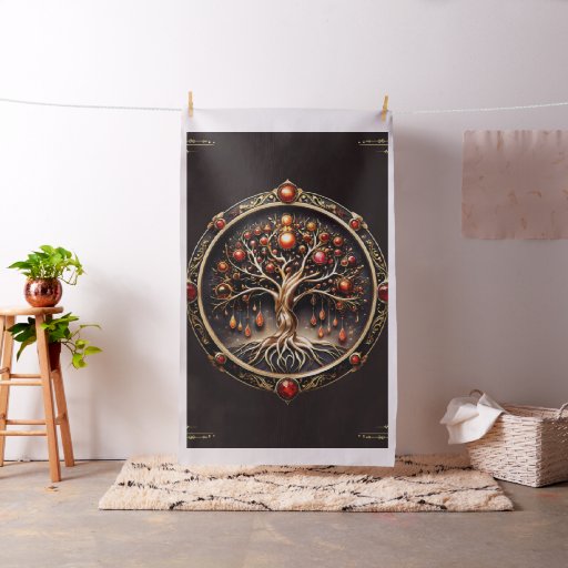 The golden tree of life of mysticism, fabric
