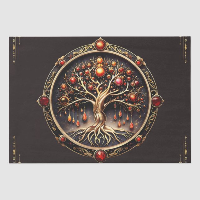 The golden tree of life of mysticism, tissue paper (Front)
