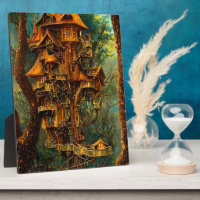 The Golden Treehouse | Fantasy Tabletop Plaque