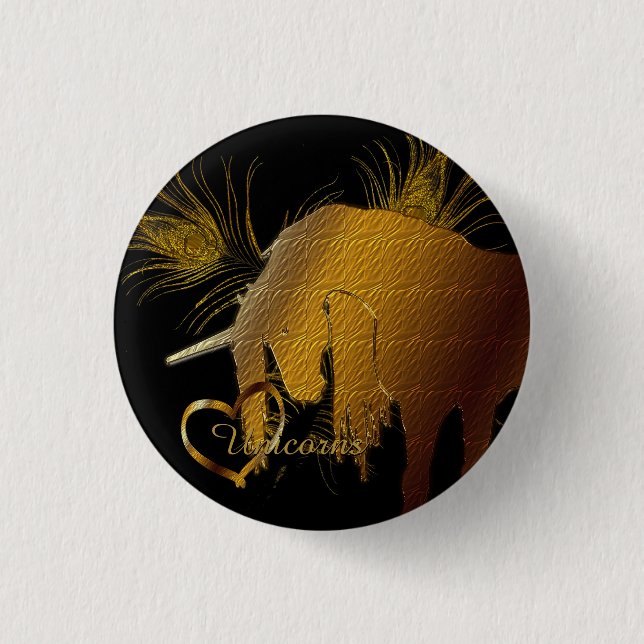 The Golden Unicorn Button (Front)