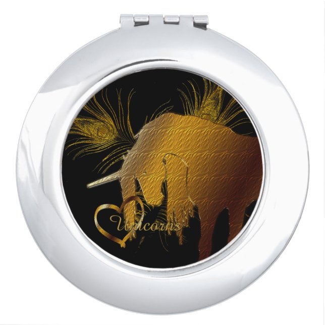 The Golden Unicorn Compact Mirror (Front)