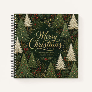 The Golden Yuletide Forest Notebook