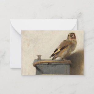 The Goldfinch, 1654 by Carel Fabritius Note Card