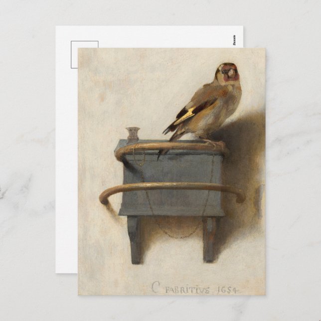 The Goldfinch by Carel Fabritius Holiday Postcard (Front/Back)
