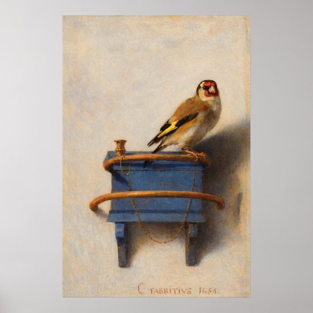 The Goldfinch by Carel Fabritius Poster (Front)