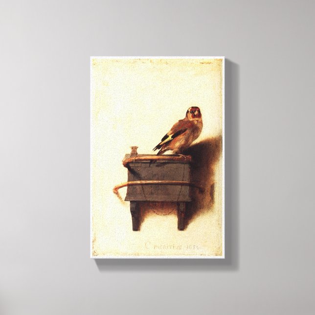 The Goldfinch Carel Fabritius reproduction Canvas Print (Front)