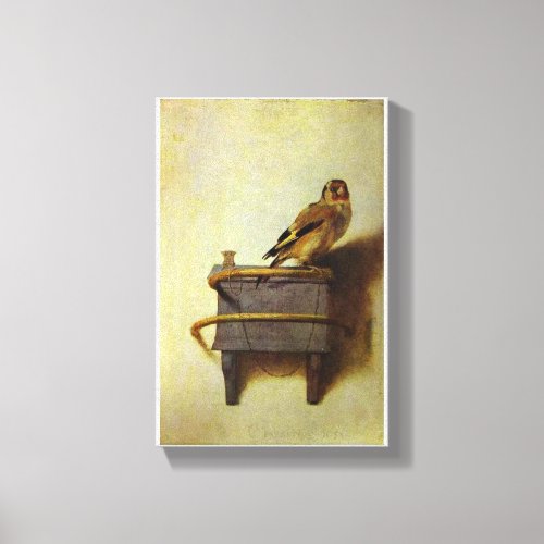 The Goldfinch Painting 17th Century Canvas Print