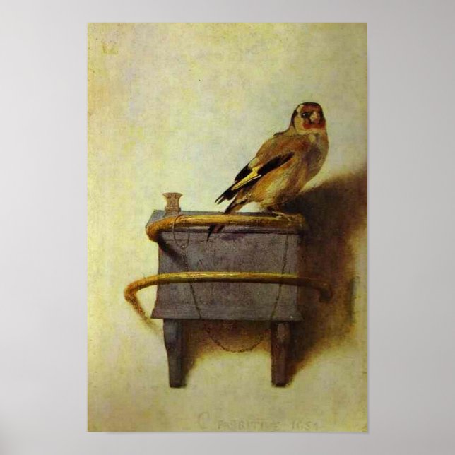 "The Goldfinch" painting reproduction Poster (Front)