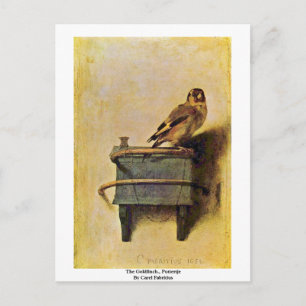 The Goldfinch., Puttertje  By Carel Fabritius Postcard