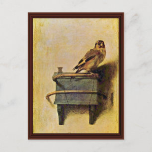 The Goldfinch., Puttertje  By Carel Fabritius Postcard
