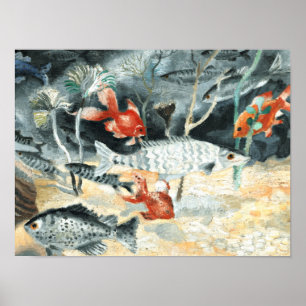 The Goldfish, painting by Christopher Wood Poster