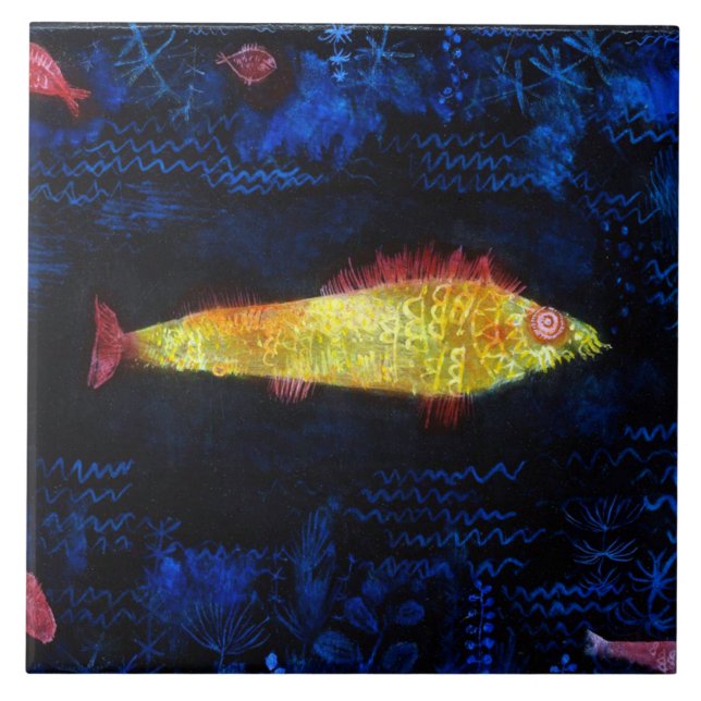 The Goldfish, Paul Klee Ceramic Tile (Front)