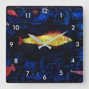 The Goldfish, Paul Klee Square Wall Clock