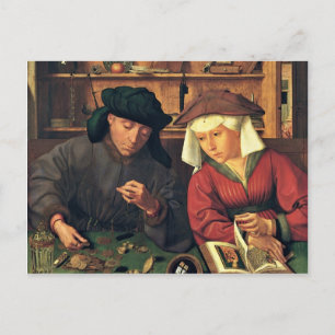 The Goldwäger And His Wife By Massys Quentin Postcard