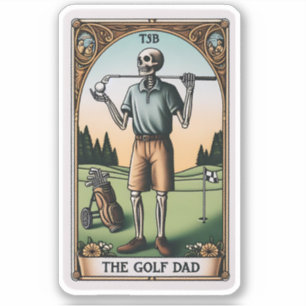 The Golf dad Tarot  Sticker