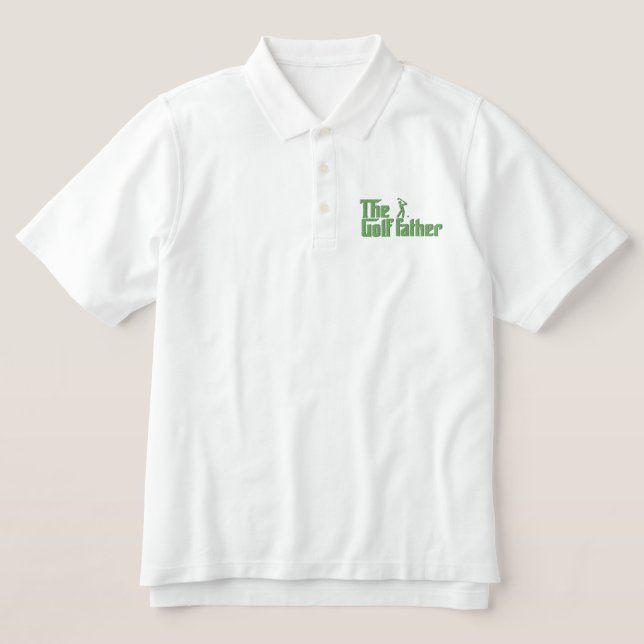 The Golf Father Embroidered Polo Shirt (Design Front)