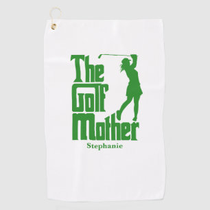 The Golf Mother With Name Funny Golf Theme Towel