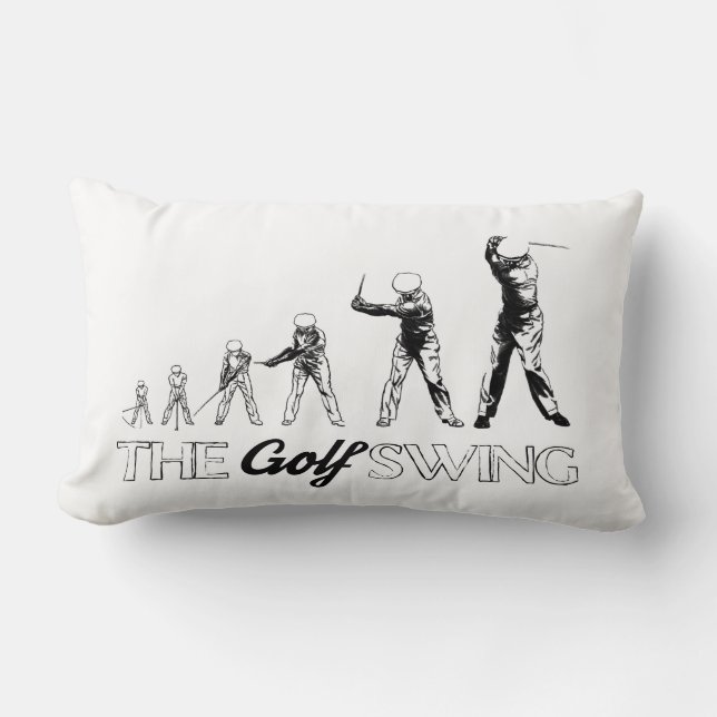 The Golf Swing Theory,  Throw Pillow Lumbar 13x21 (Front)