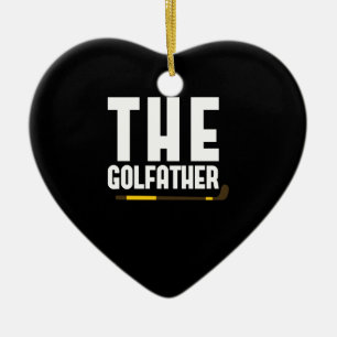 The Golfather Funny Golf Lover Dad Gift Golfer Ceramic Ornament