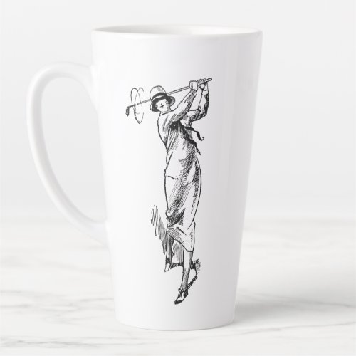 The Golfess Vintage Lady Golfer Latte Mug