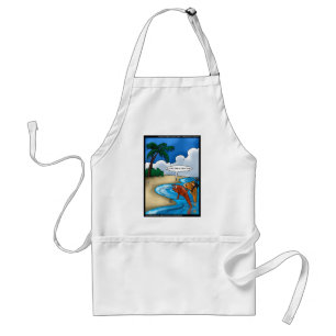 The Golfing Fish Funny Tees Cards & Other Gifts Adult Apron