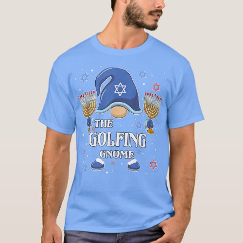 The Golfing Gnome Hanukkah Matching Family Pajama  T_Shirt