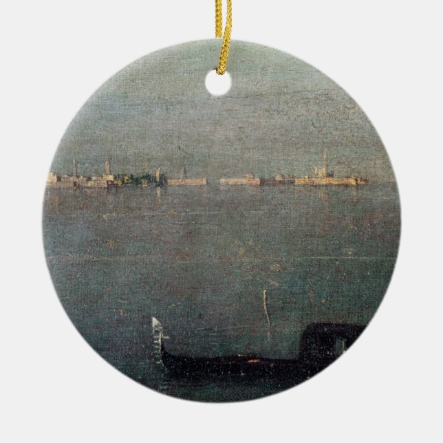 The Gondola on the Lagoon Ceramic Ornament (Front)