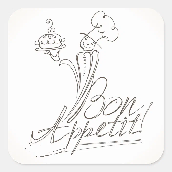 chef stickers gift for baker From the Kitchen Personalized stickers baking labels Bon Appetit Kraft Paper Sticker