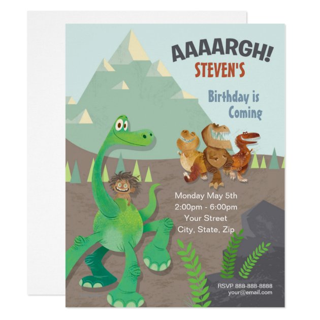 The Good Dinosaur Birthday Invitation