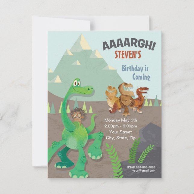 The Good Dinosaur Birthday Invitation (Front)