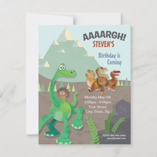 The Good Dinosaur Birthday Invitation