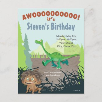 The Good Dinosaur Birthday Invitation by gooddinosaur at Zazzle