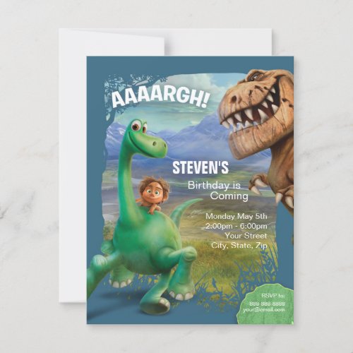 The Good Dinosaur Birthday Invitation