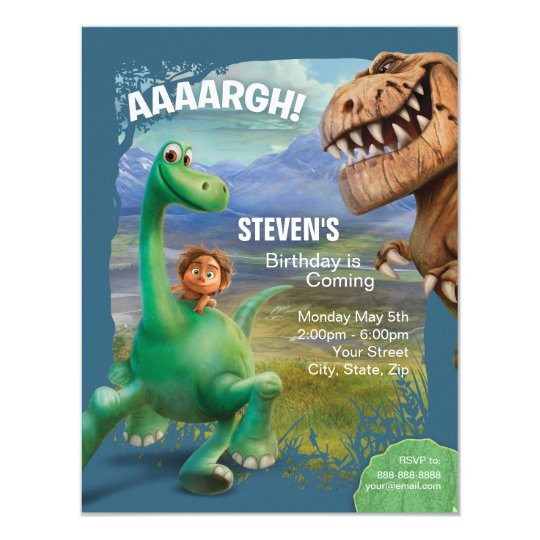 the good dinosaur birthday invitation zazzle com
