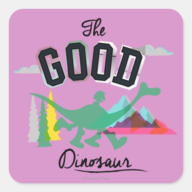 The Good Dinosaur Spot And Arlo Square Sticker (Front)