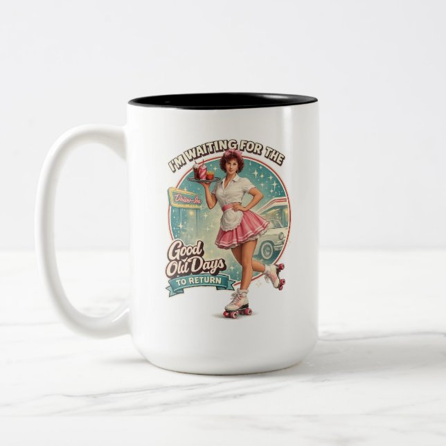 The Good Old Days Two-Tone Coffee Mug (Left)