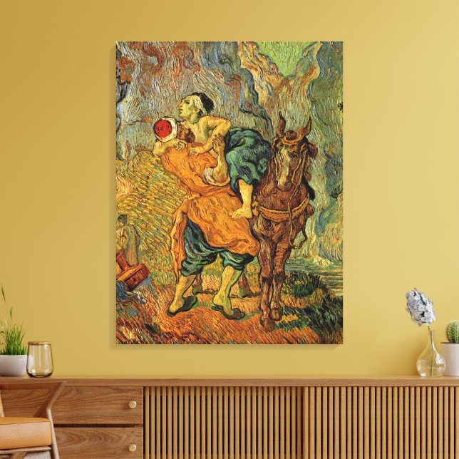 The Good Samaritan by Vincent van Gogh Canvas Print (Insitu(LivingRoom))