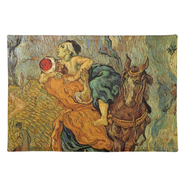 The Good Samaritan by Vincent van Gogh Cloth Placemat (Front)