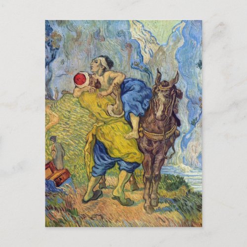 The Good Samaritan by Vincent Willem van Gogh Postcard