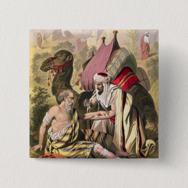 The Good Samaritan, from a bible printed by Edward Button (Front)