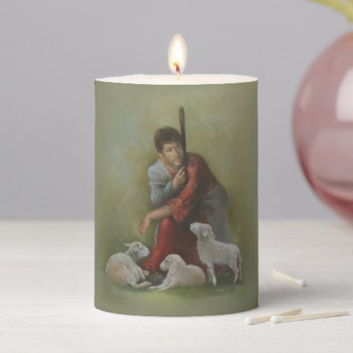 The Good Shepherd 3 X 4 Pillar Candle