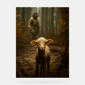 The Good Shepherd and the Lost Lamb – Jesus & Lamb Acrylic Sign