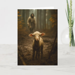 The Good Shepherd and the Lost Lamb – Jesus & Lamb Card