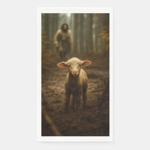 The Good Shepherd and the Lost Lamb – Jesus & Lamb Paper Guest Towels