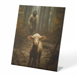 The Good Shepherd and the Lost Lamb – Jesus & Lamb Pedestal Sign