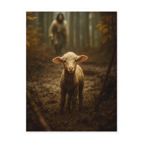 The Good Shepherd and the Lost Lamb – Jesus & Lamb Postcard