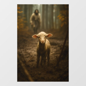 The Good Shepherd and the Lost Lamb Window Cling