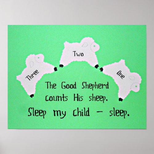 The Good Shepherd counts His sheep Poster