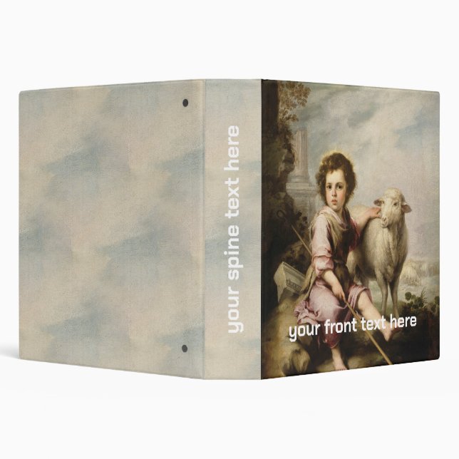 The Good Shepherd, Esteban Murillo  3 Ring Binder (Background)
